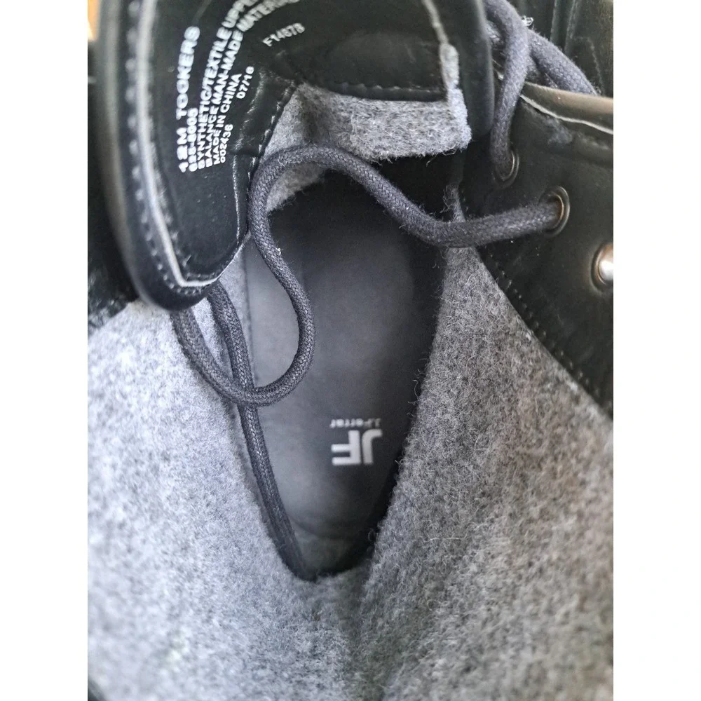 JF J. Ferral Men's Tookers Chukka Boots Black Faux Leather Ankle Boot Size 12 M
